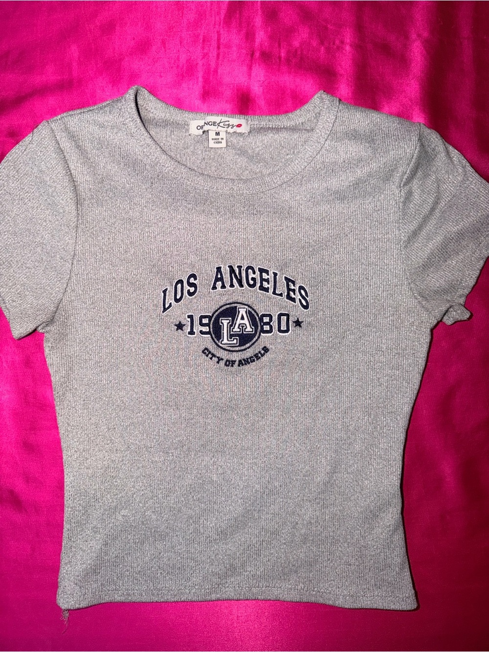 Los Angeles Gray Graphic Tee - LA Logo